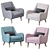 Elegant Sebastian Armchair 3D model small image 1