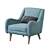 Elegant Sebastian Armchair 3D model small image 2
