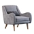 Elegant Sebastian Armchair 3D model small image 4
