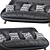 Luxury Velvet High Back Sofa 3D model small image 3