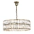 Luxurious Gold Crystal Chandelier 3D model small image 2