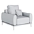Lebom ALFIL | Stylish Armchair 3D model small image 3