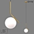 LoftDesign Pendant Lamp: 4608 Model, Metal & Glass 3D model small image 1