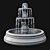 Elegant Barcelona Fountain: Two-Tiered Splendor 3D model small image 4
