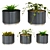 Elegant Porcelain Flower Pot 3D model small image 1