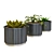 Elegant Porcelain Flower Pot 3D model small image 3