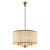 Elegant Brass Chandelier with Beige Shade 3D model small image 1