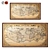 Vintage Style World Map Replica 3D model small image 1