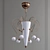 Elegant Conic Crystal Chandelier 3D model small image 1