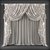 Elegant Sheer Window Curtains 3D model small image 1