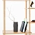 Modular Wood Shelf: Space-saving Storage Solution 3D model small image 3