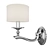 Modern Chrome Wall Sconce with White Silk Shade 3D model small image 1