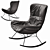 Leyasol Rocking Wingback Chair: Elegant Comfort in Motion 3D model small image 1