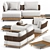 Quadrado Outdoor Sofa: Sleek and Stylish by Minotti 3D model small image 1