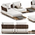 Quadrado Outdoor Sofa: Sleek and Stylish by Minotti 3D model small image 2