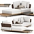 Quadrado Outdoor Sofa: Sleek and Stylish by Minotti 3D model small image 3