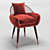 Elegant Garbo Dining Chair 3D model small image 3