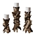 Eco-Style Candle Holders | Set of 3 3D model small image 1