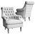 Elegant Wood Bros Pickering Armchair 3D model small image 5