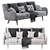 Elegant Sebastian Sofa: Stylish Comfort 3D model small image 3
