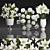 Elegant White Floral Bouquet 3D model small image 1