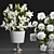 Elegant White Floral Bouquet 3D model small image 4