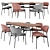 LUZ Chairs & HARRI Table: Sleek and Stylish Furniture Set 3D model small image 1