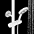 Dual Function Shower Faucet 3D model small image 2