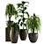 42-Piece Hanging Indoor Plants Set 3D model small image 1