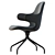 Sleek JH2 Aluminum Chair 3D model small image 3