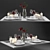 Elegant Dinner Table Arrangement 3D model small image 1