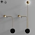 Gilded Art Deco LED Wall Sconces 3D model small image 3