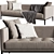 Sleek Maxalto Simpliciter Sofa 3D model small image 1