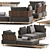 Minotti Quadrado Outdoor Sofa Set2 | Stylish Design, Premium Quality 3D model small image 1