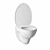 Kolo Idol M1310000U - Minimalist Oval Wall Hung Toilet 3D model small image 3