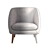 Sleek Semeon Armchair 3D model small image 3