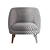 Sleek Semeon Armchair 3D model small image 4