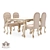 Handcrafted Josephine Dining Group 3D model small image 1