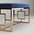 Luxury Velvet Upholstered Bench 3D model small image 2