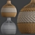 Four Rattan Pendant Lights:
"Quartet of Rustic Charm 3D model small image 4