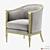 Elegant Baker Margeaux Lounge Chair 3D model small image 1