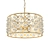 Modern Brass Hoop Chandelier 3D model small image 1