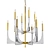 Elegant Acrylic Brass Chandelier 3D model small image 1