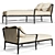 Elegant Century Royal Chaise 3D model small image 4