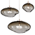 Iridescent Amorphous Pendant Chandelier 3D model small image 1