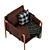 Sleek Havana Leather Chair 3D model small image 3