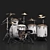 Tama Performer Drum Set: Smooth, Adjustable, and Versatile 3D model small image 2