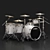 Tama Performer Drum Set: Smooth, Adjustable, and Versatile 3D model small image 3