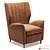 Luxurious Gio Ponti Lounge Chair: Timeless Elegance 3D model small image 1