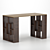 Minimalist Writing Desk with Functional Shelving 3D model small image 2